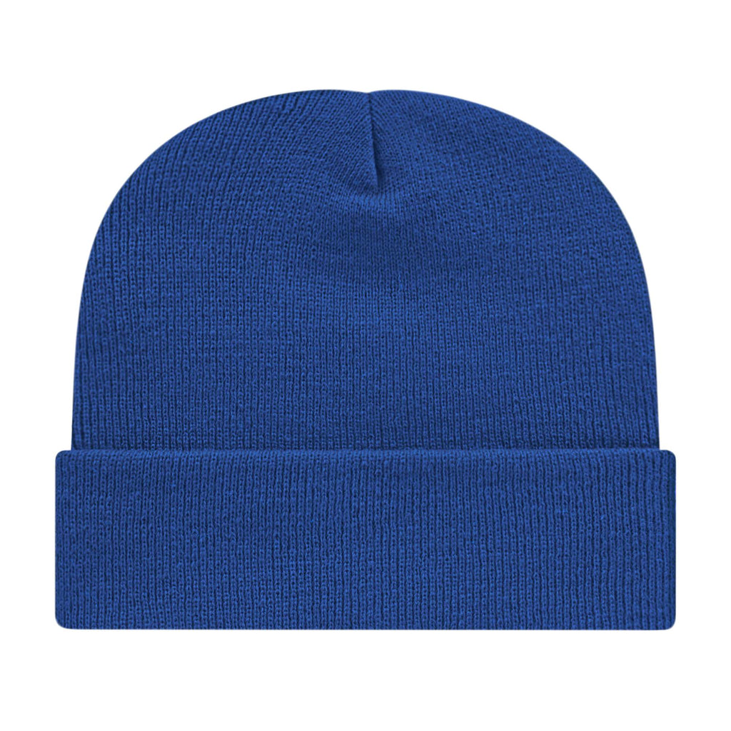 Cap America Cuffed Knit Beanie Embroidery - Sesame Blue - Photo