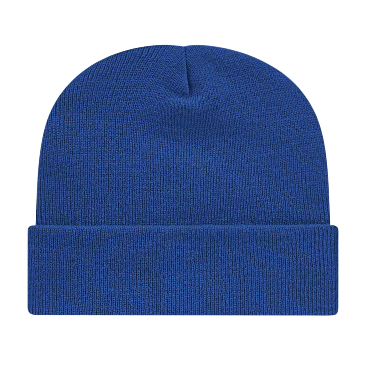 Cap America Cuffed Knit Beanie Embroidery - Sesame Blue - Photo