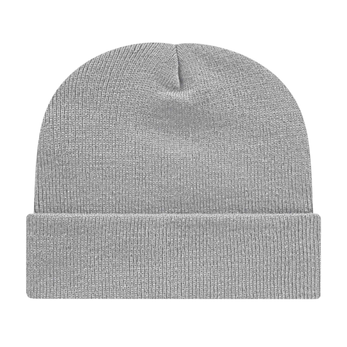 Cap America Cuffed Knit Beanie Embroidery - Silver - Photo