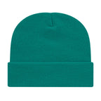 Cap America Cuffed Knit Beanie Embroidery - Teal - Photo