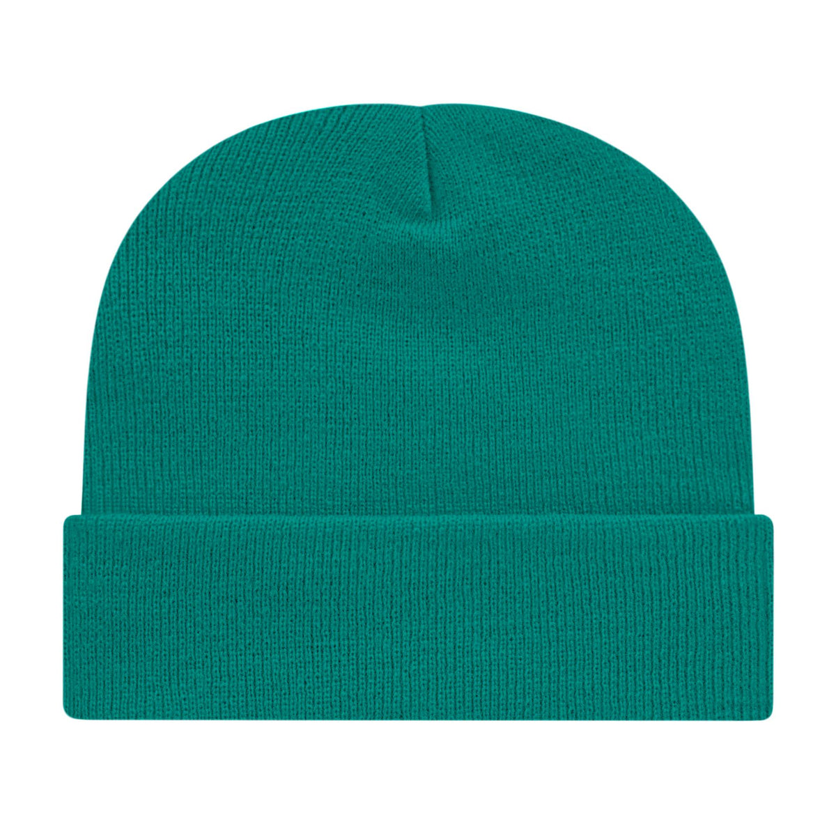 Cap America Cuffed Knit Beanie Embroidery - Teal - Photo