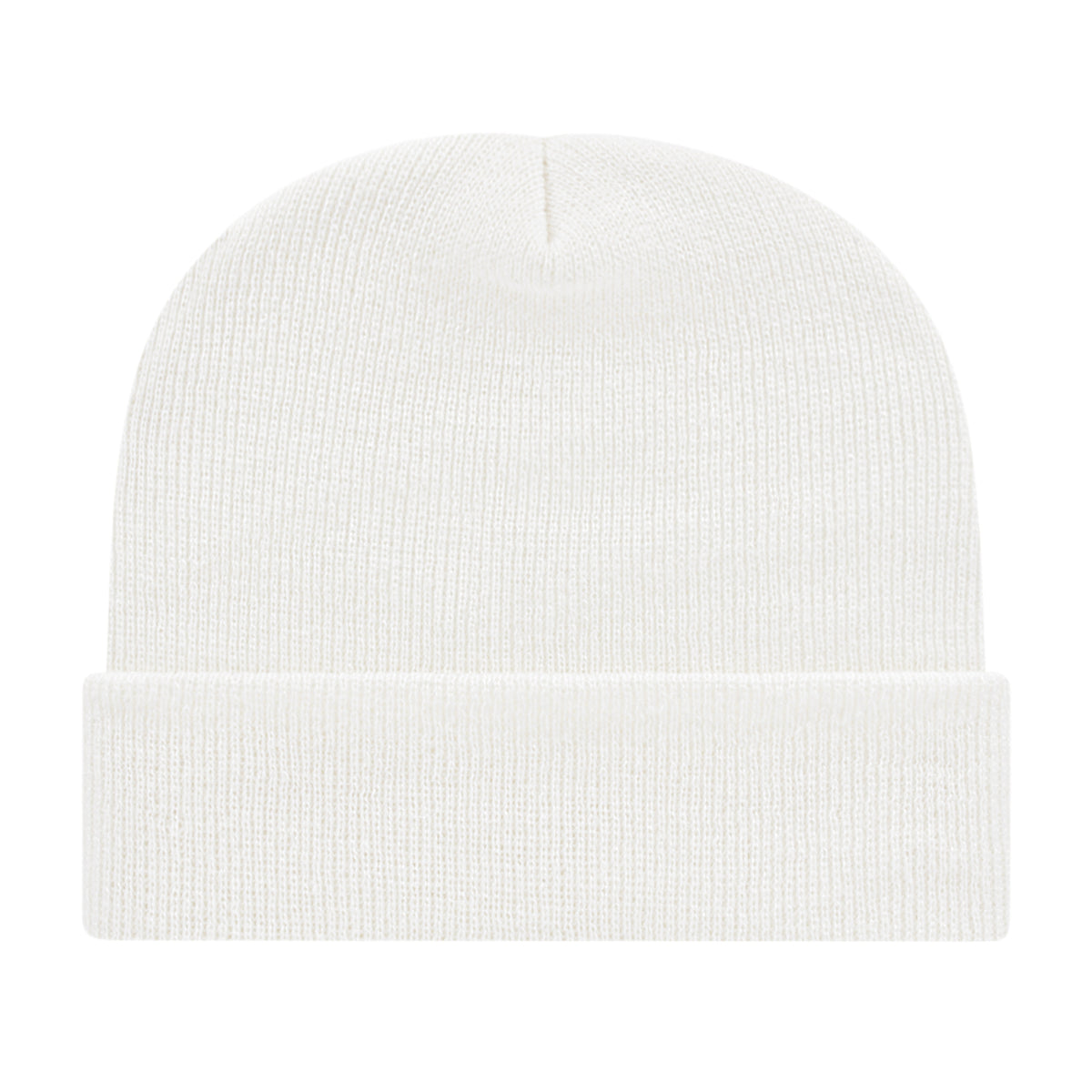 Cap America Cuffed Knit Beanie Embroidery - White - Photo
