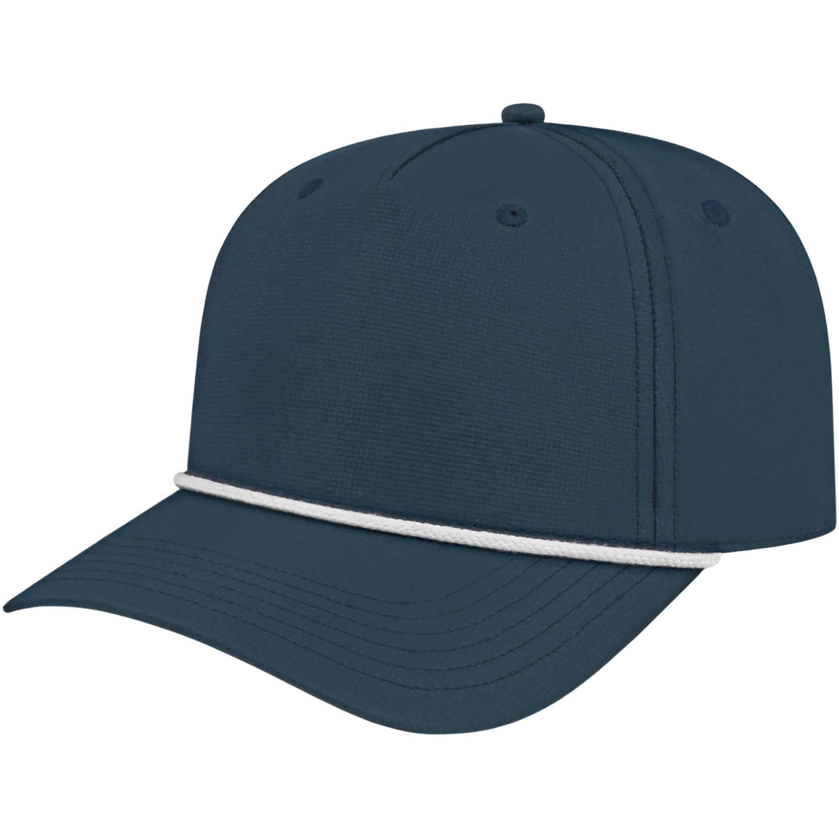 Cap America Icon Rope Cap in Performance Fabric Embroidery - Blue/White - Left Angle