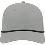 Cap America Icon Rope Cap in Performance Fabric Embroidery - Gray/Black - Front