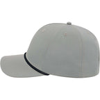Cap America Icon Rope Cap in Performance Fabric Embroidery - Gray/Black - Left Side