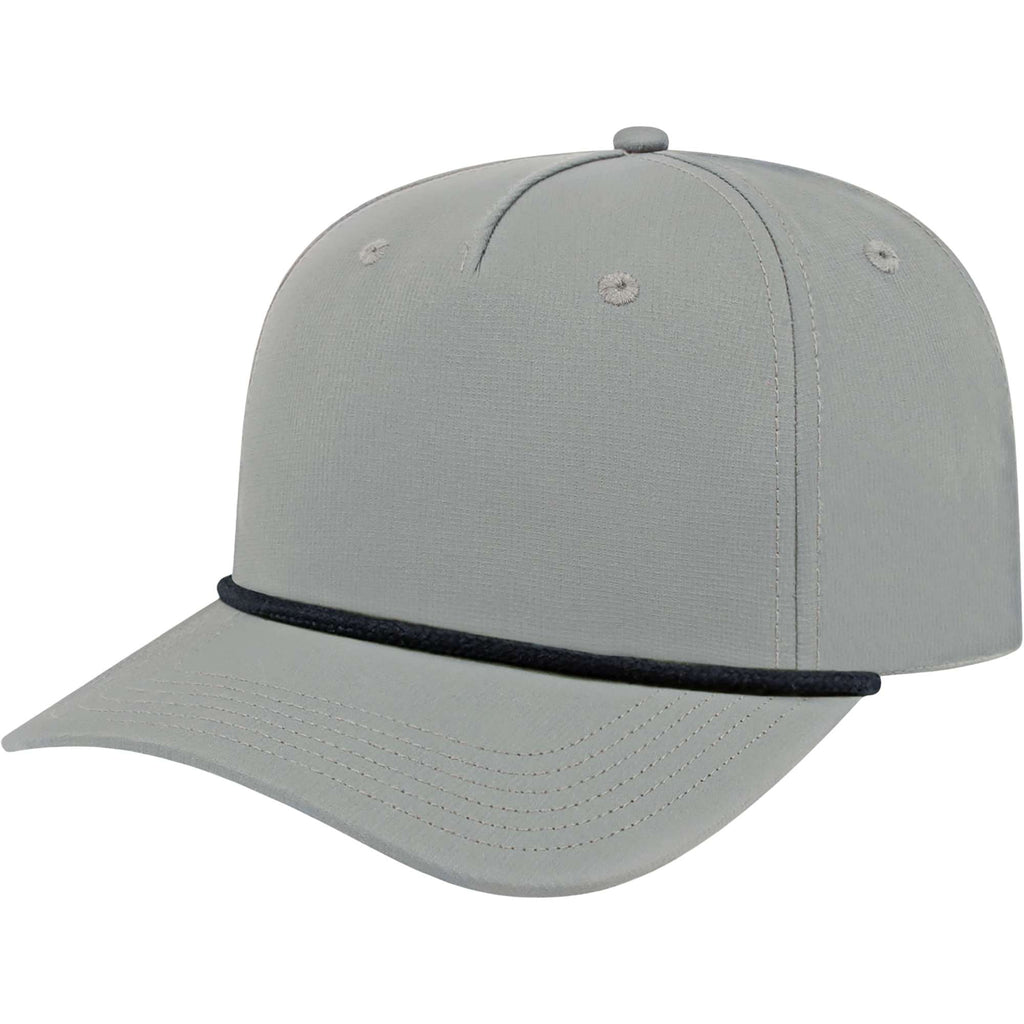 Cap America Icon Rope Cap in Performance Fabric Embroidery - Gray/Black - Right Angle