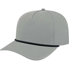Cap America Icon Rope Cap in Performance Fabric Embroidery - Gray/Black - Right Angle