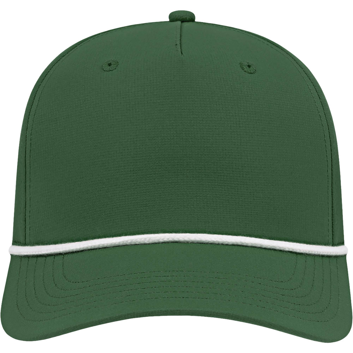 Cap America Icon Rope Cap in Performance Fabric Embroidery - Green/White - Front