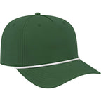 Cap America Icon Rope Cap in Performance Fabric Embroidery - Green/White - Left Angle