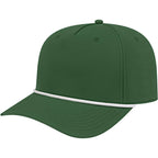 Cap America Icon Rope Cap in Performance Fabric Embroidery - Green/White - Right Angle