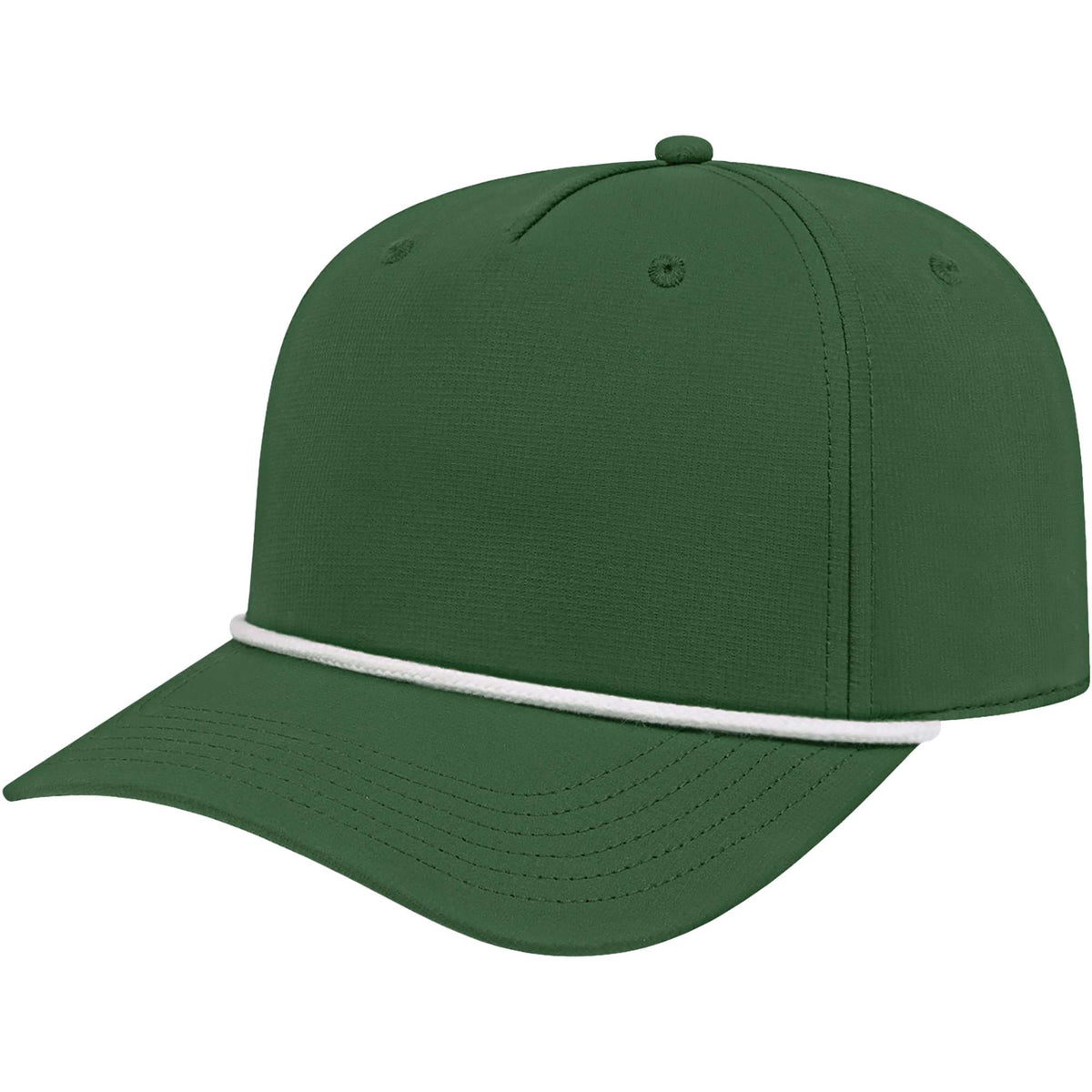 Cap America Icon Rope Cap in Performance Fabric Embroidery - Green/White - Right Angle