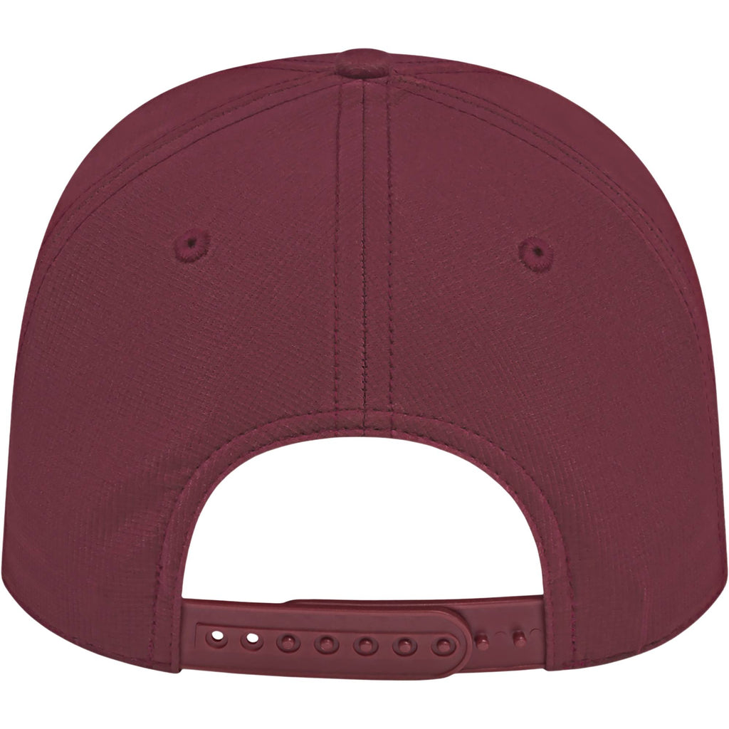 Cap America Icon Rope Cap in Performance Fabric Embroidery - Merlot - Back
