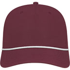 Cap America Icon Rope Cap in Performance Fabric Embroidery - Merlot - Front
