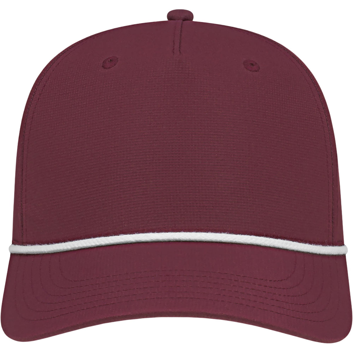 Cap America Icon Rope Cap in Performance Fabric Embroidery - Merlot - Front