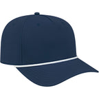 Cap America Icon Rope Cap in Performance Fabric Embroidery - Navy/White - Left Angle