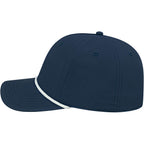 Cap America Icon Rope Cap in Performance Fabric Embroidery - Navy/White - Left Side