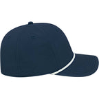 Cap America Icon Rope Cap in Performance Fabric Embroidery - Navy/White - Right Side