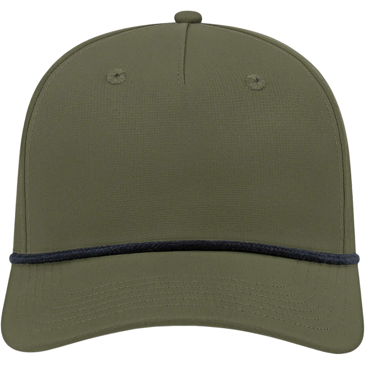 Cap America Icon Rope Cap in Performance Fabric Embroidery - Olive - Front