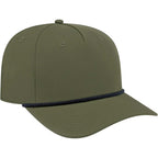 Cap America Icon Rope Cap in Performance Fabric Embroidery - Olive - Left Angle