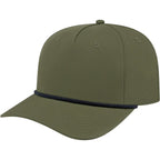 Cap America Icon Rope Cap in Performance Fabric Embroidery - Olive - Right Angle