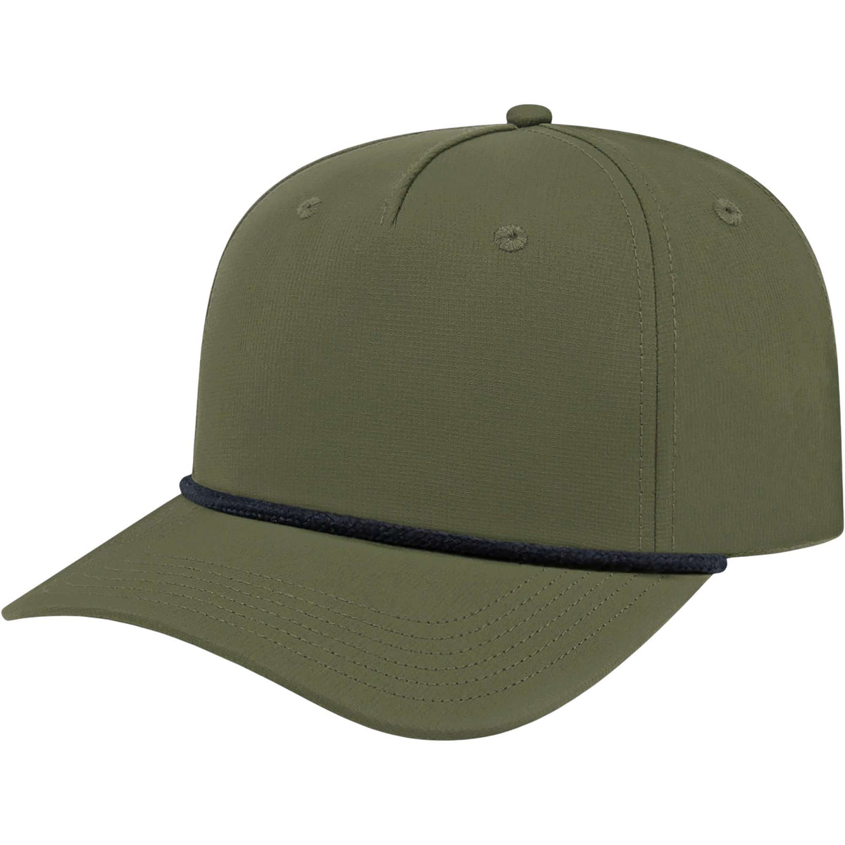 Cap America Icon Rope Cap in Performance Fabric Embroidery - Olive - Right Angle