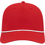 Cap America Icon Rope Cap in Performance Fabric Embroidery - Red/White - Front