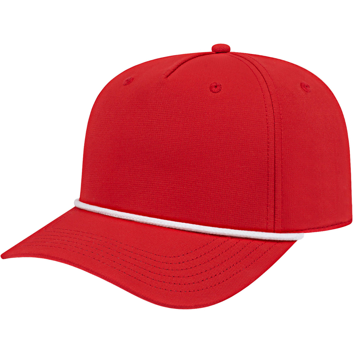 Cap America Icon Rope Cap in Performance Fabric Embroidery - Red/White - Right Angle