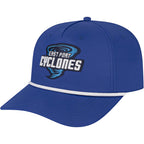 Cap America Icon Rope Cap in Performance Fabric Embroidery - Royal/White - Left Angle