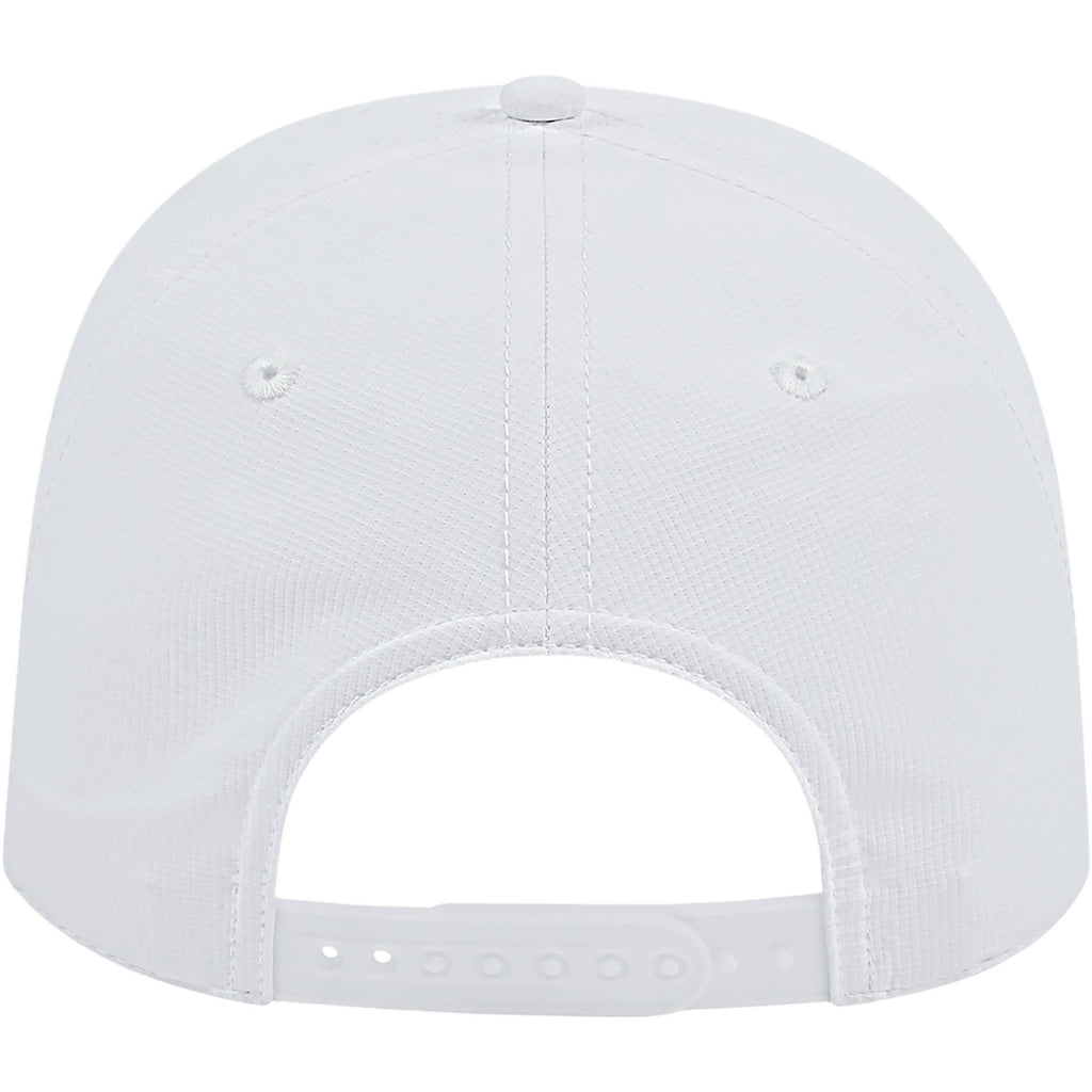 Cap America Icon Rope Cap in Performance Fabric Embroidery - White/Black - Back