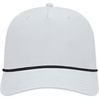 Cap America Icon Rope Cap in Performance Fabric Embroidery - White/Black - Front