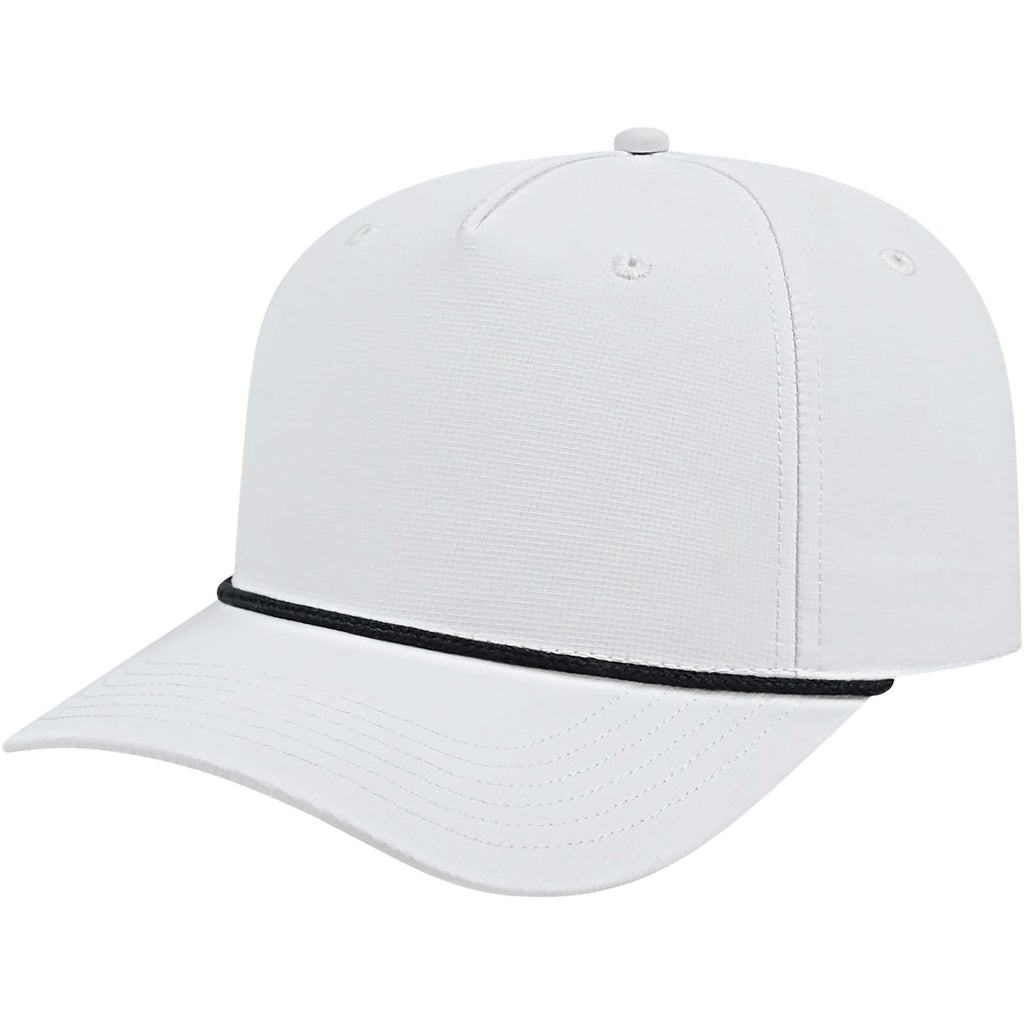 Cap America Icon Rope Cap in Performance Fabric Embroidery - White/Black - Right Angle