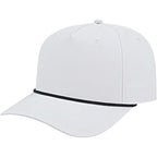 Cap America Icon Rope Cap in Performance Fabric Embroidery - White/Black - Right Angle