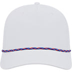 Cap America Icon Rope Cap in Performance Fabric Embroidery - White/Royal/Red - Front