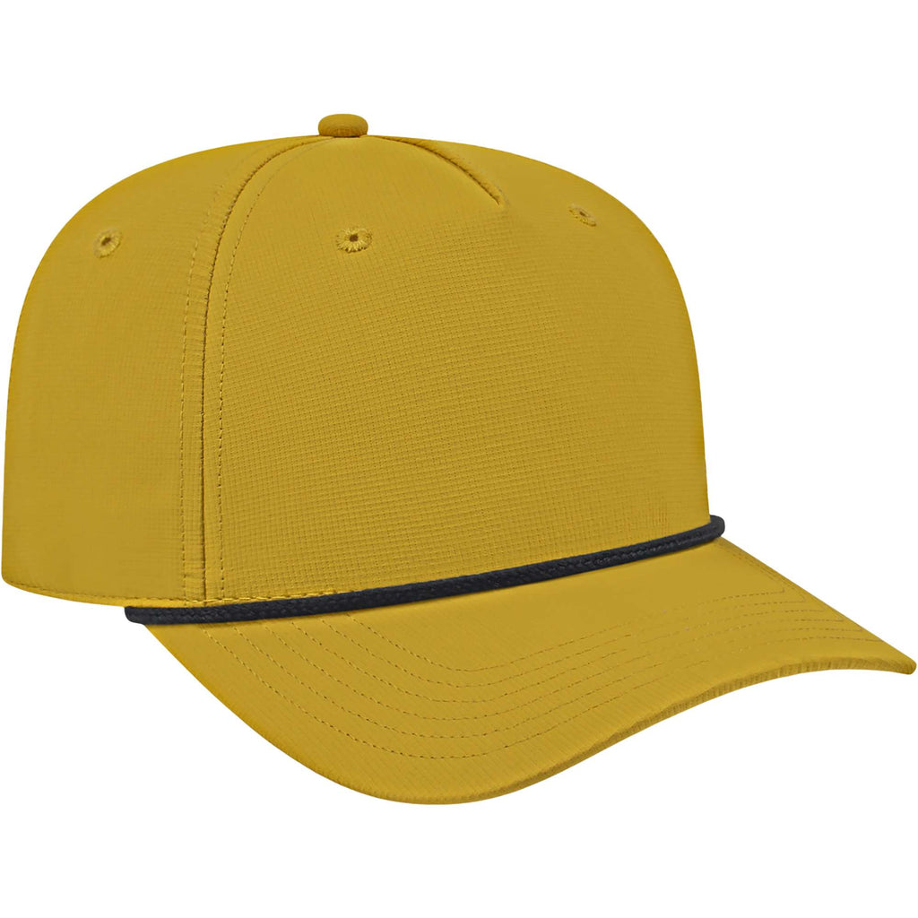 Cap America Icon Rope Cap in Performance Fabric Embroidery - Yellow/Black - Left Angle