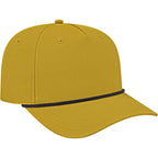 Cap America Icon Rope Cap in Performance Fabric Embroidery - Yellow/Black - Left Angle