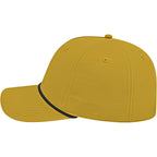 Cap America Icon Rope Cap in Performance Fabric Embroidery - Yellow/Black - Left Side