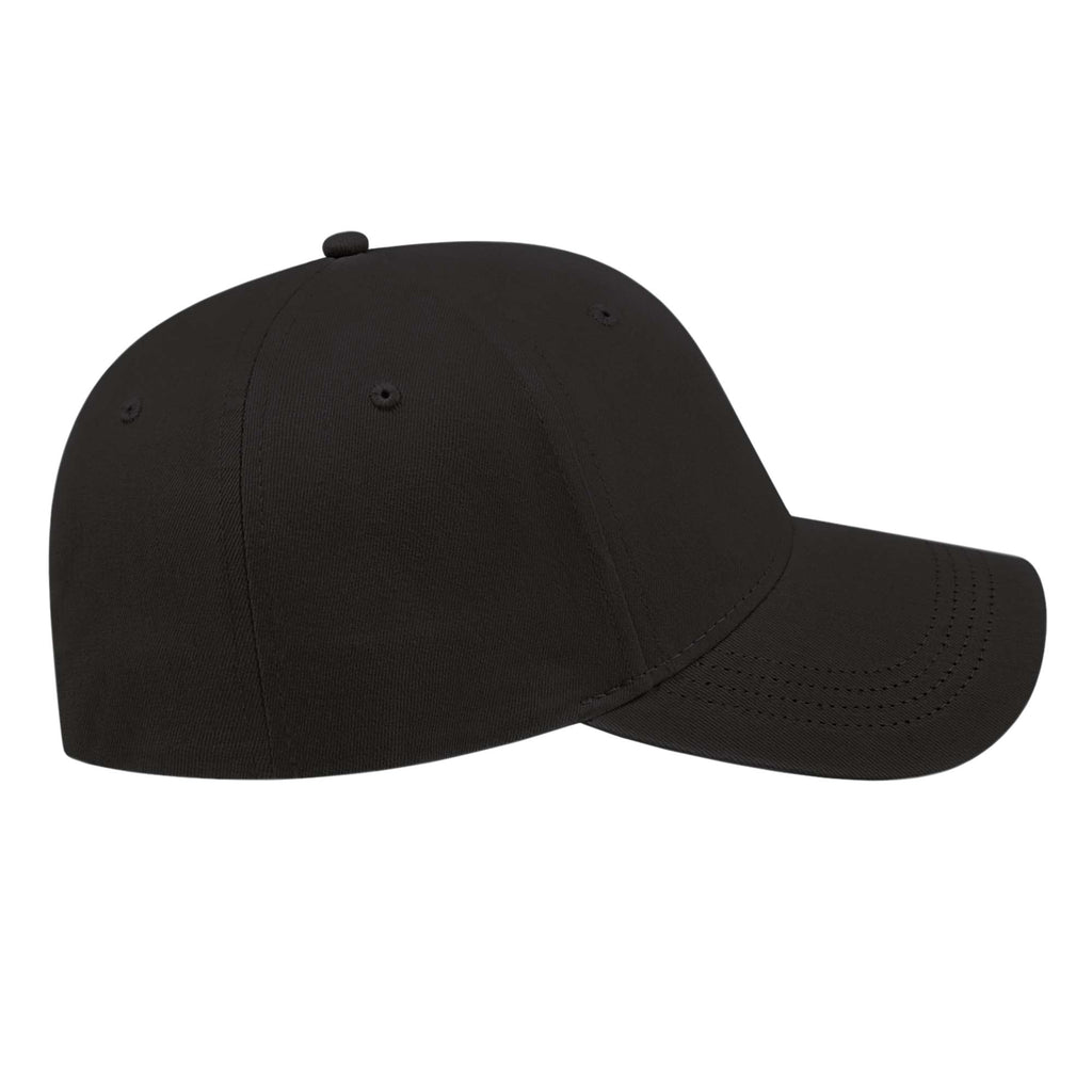Cap America Low Profile Brushed Twill Cap Embroidery - Black - Left Side
