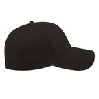 Cap America Low Profile Brushed Twill Cap Embroidery - Black - Left Side