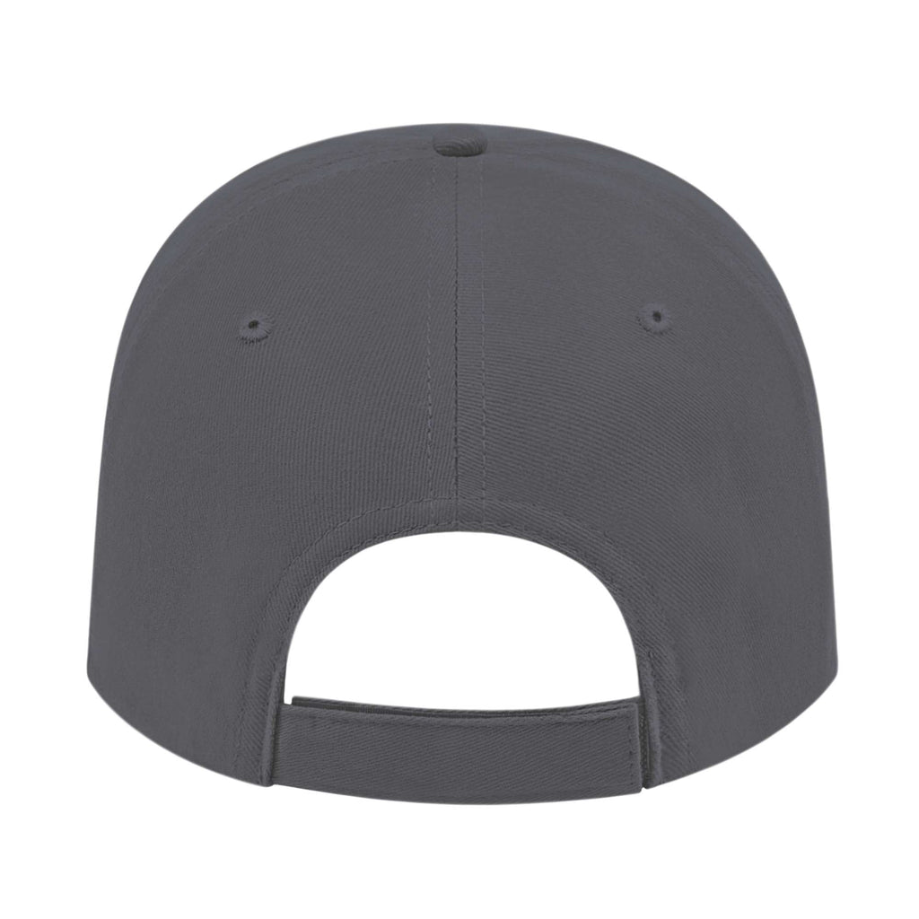 Cap America Low Profile Brushed Twill Cap Embroidery - Charcoal - Back