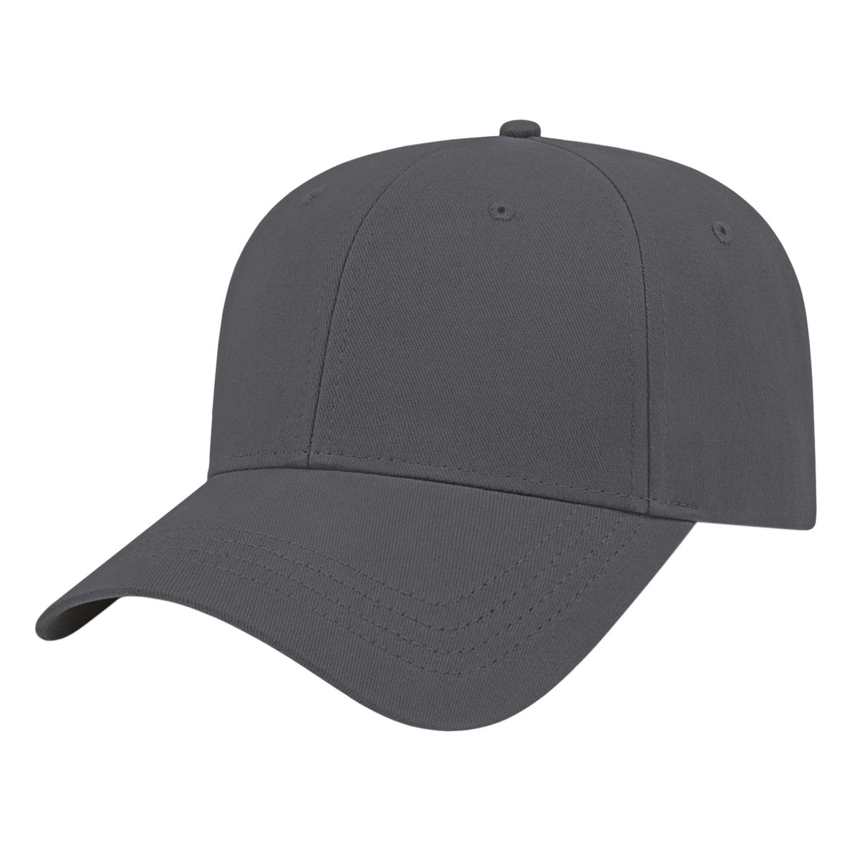 Cap America Low Profile Brushed Twill Cap Embroidery - Charcoal - Front