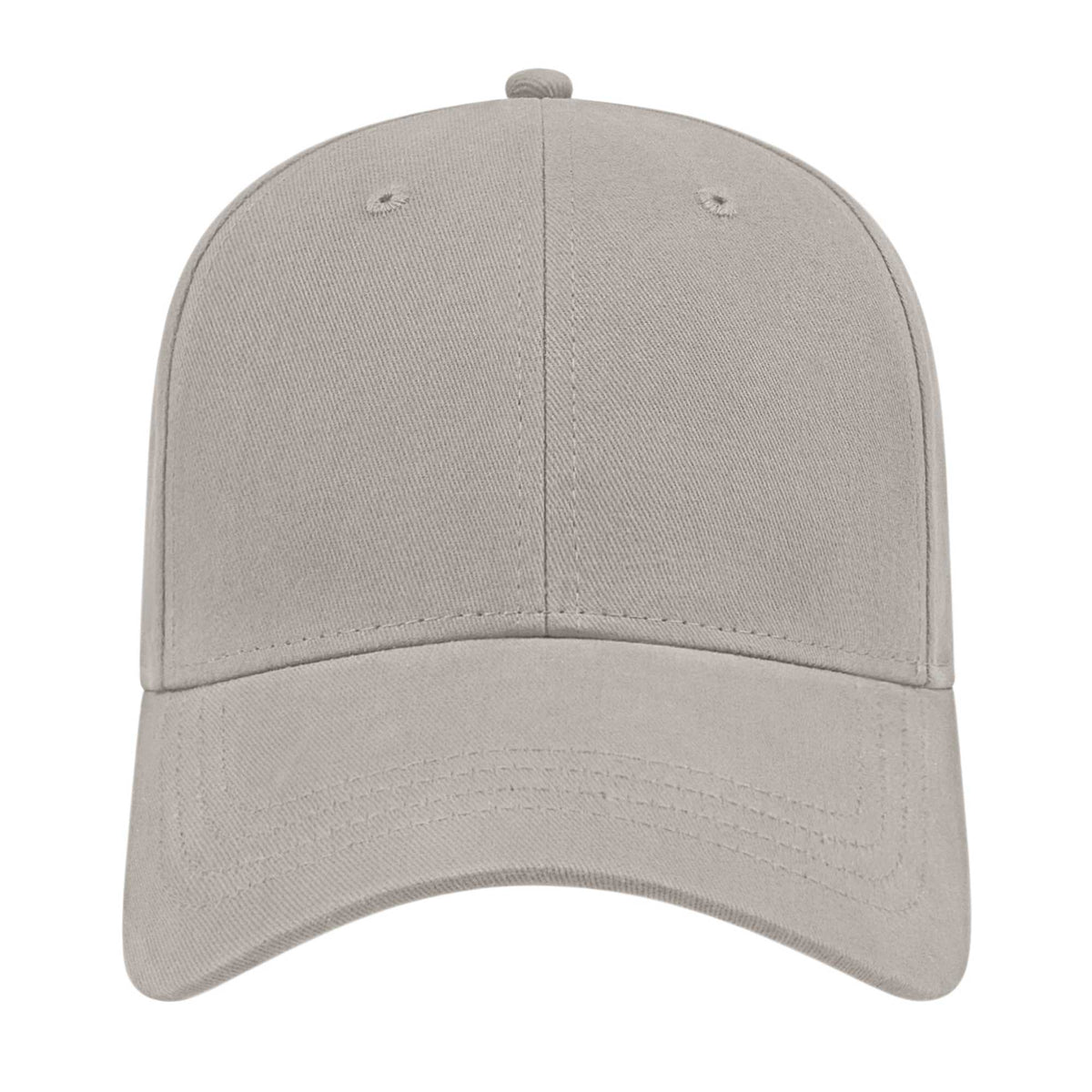 Cap America Low Profile Brushed Twill Cap Embroidery - Gray - Front 2