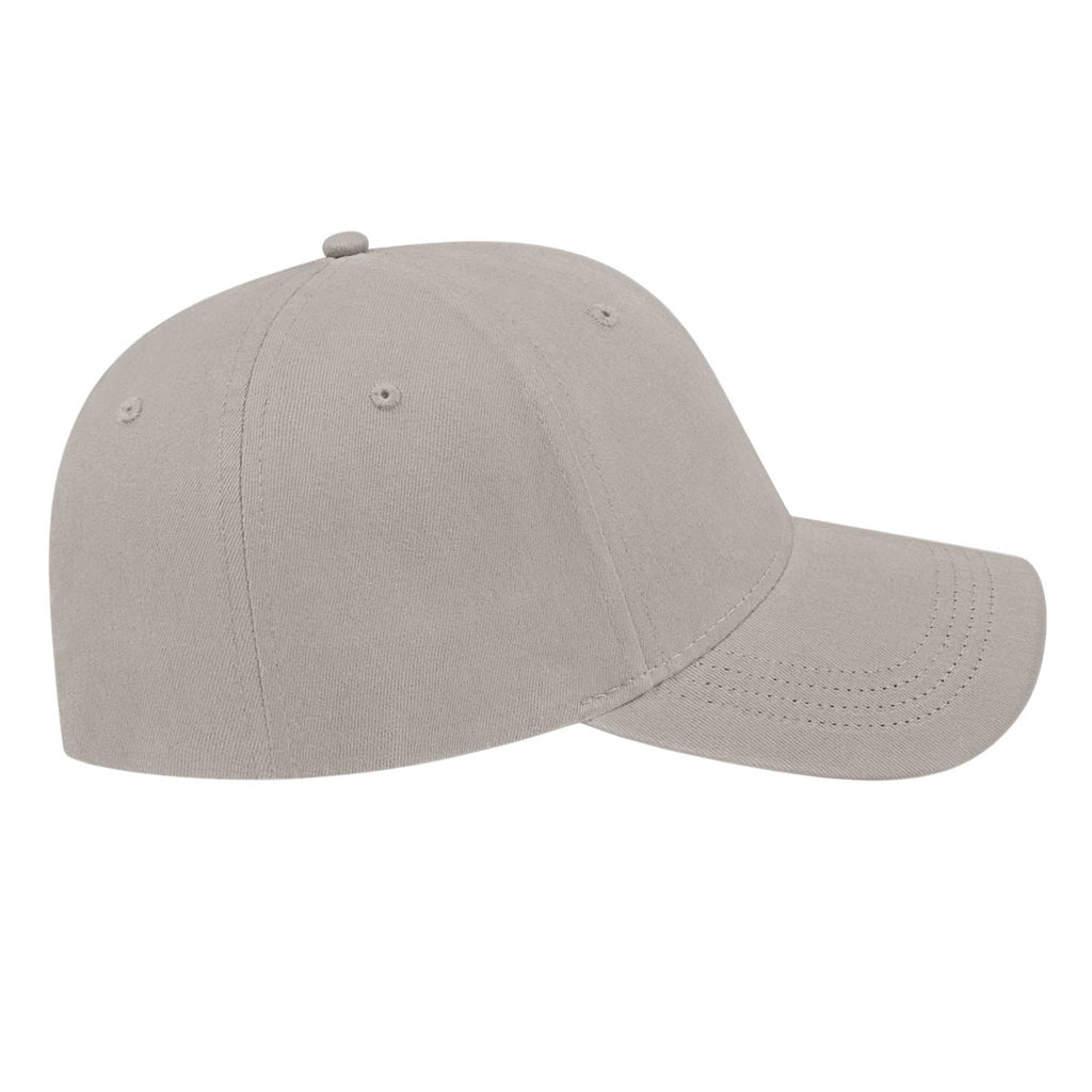 Cap America Low Profile Brushed Twill Cap Embroidery - Gray - Left Side