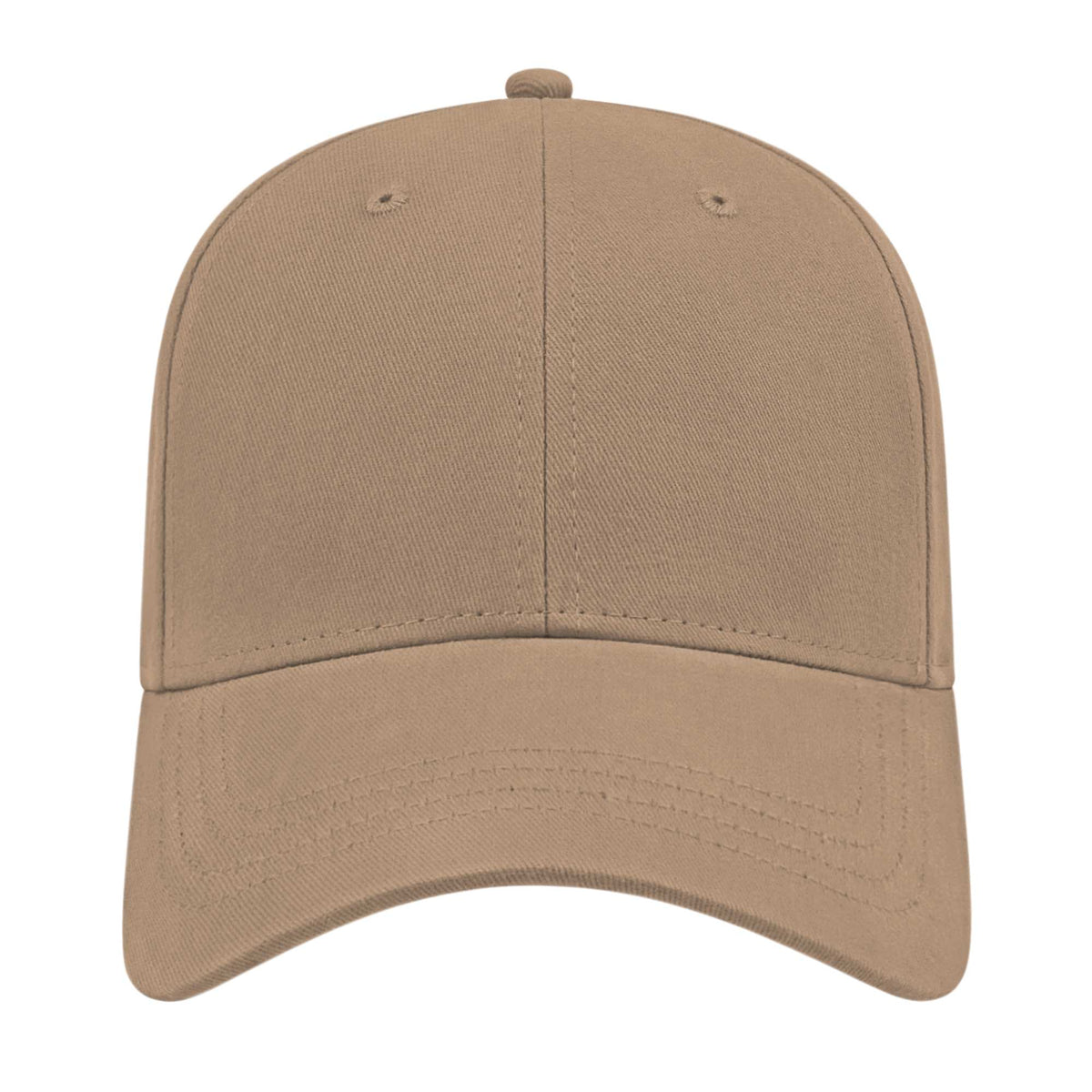 Cap America Low Profile Brushed Twill Cap Embroidery - Khaki - Front 2