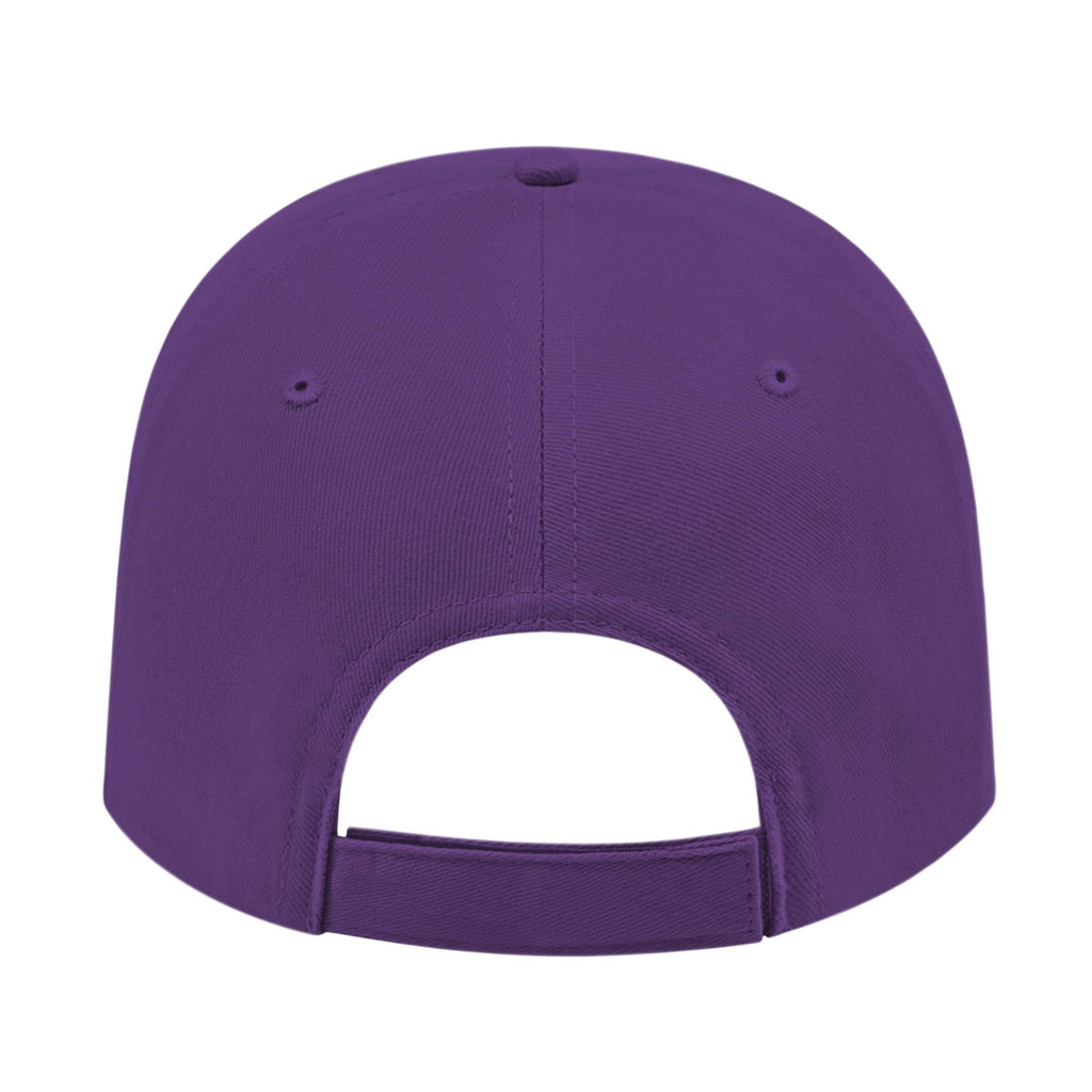 Cap America Low Profile Brushed Twill Cap Embroidery - Purple - Back