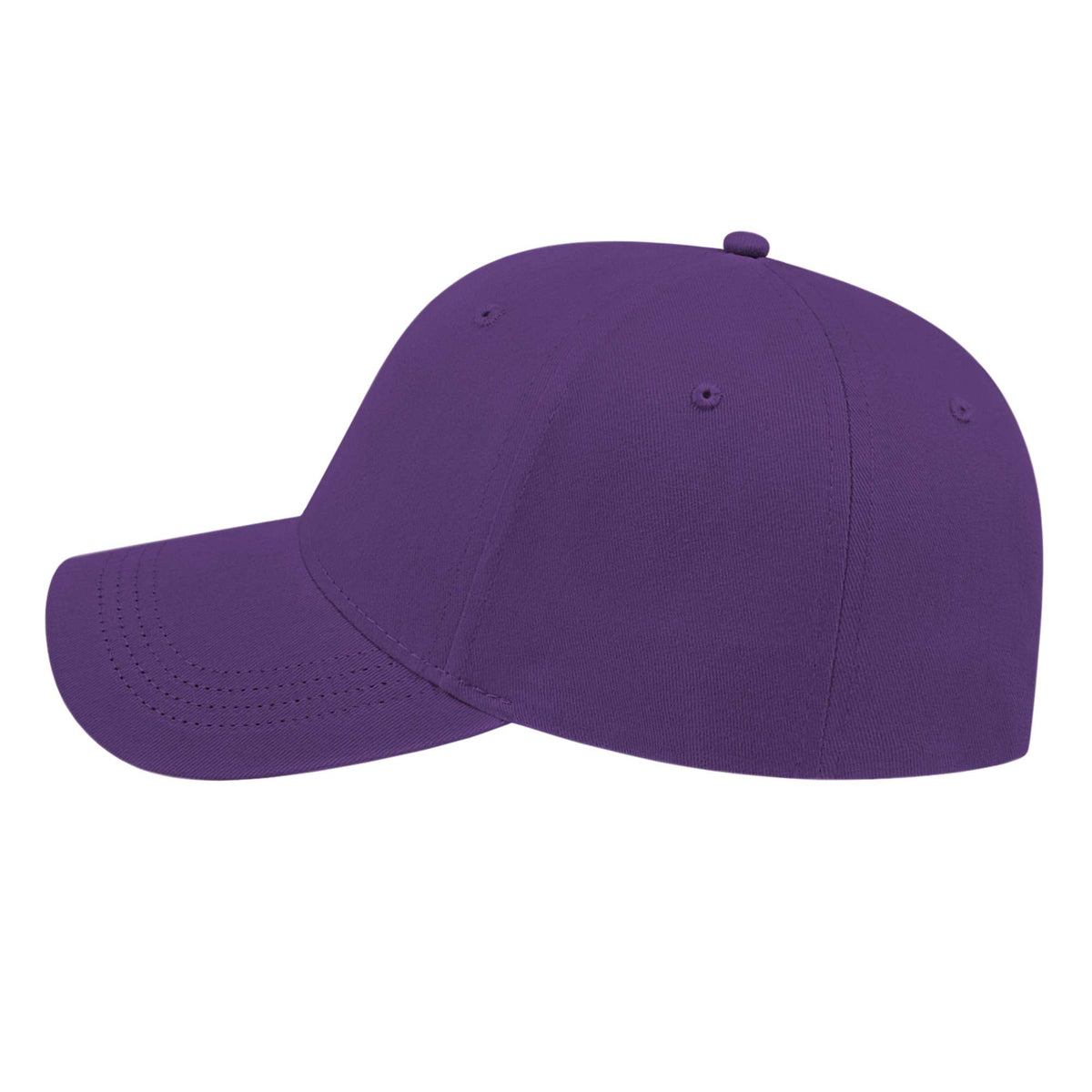 Cap America Low Profile Brushed Twill Cap Embroidery - Purple - Right Side