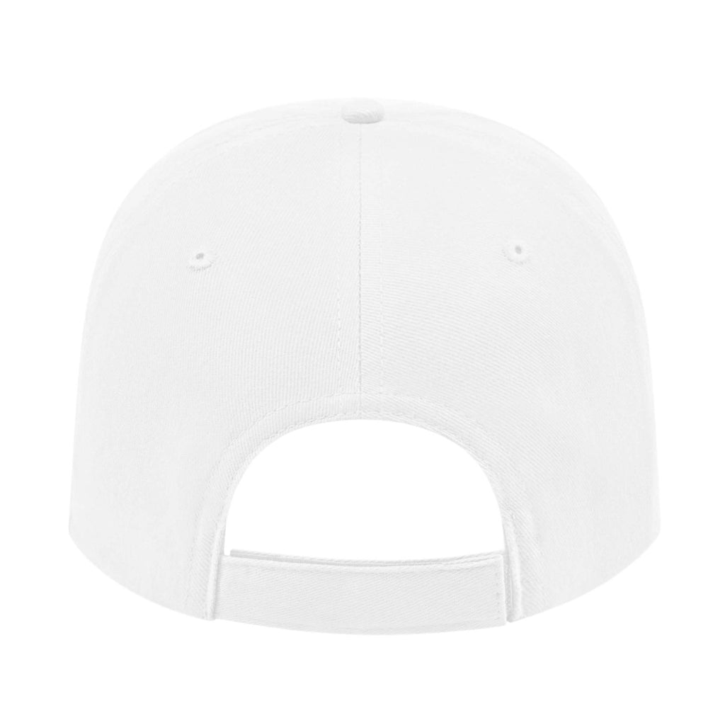 Cap America Low Profile Brushed Twill Cap Embroidery - White - Back