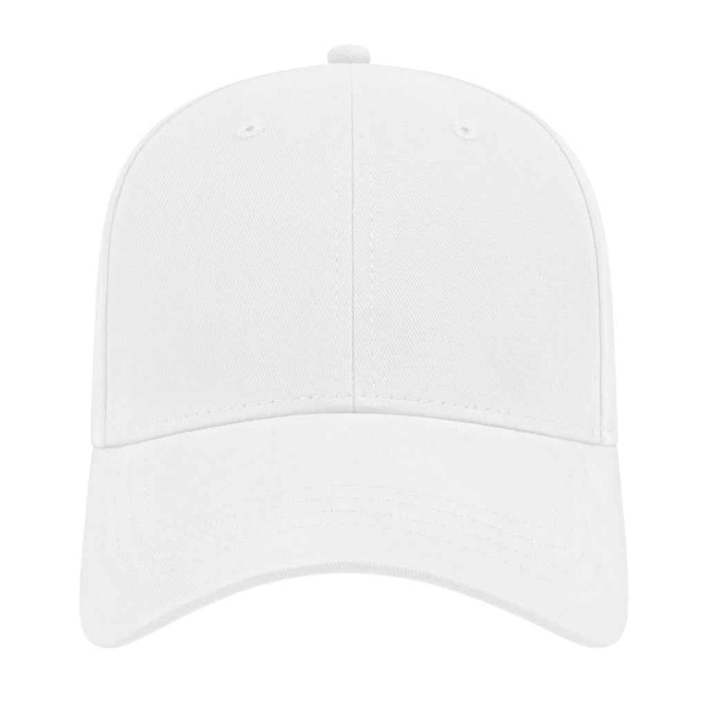 Cap America Low Profile Brushed Twill Cap Embroidery - White - Front 2