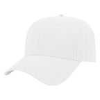Cap America Low Profile Brushed Twill Cap Embroidery - White - Front