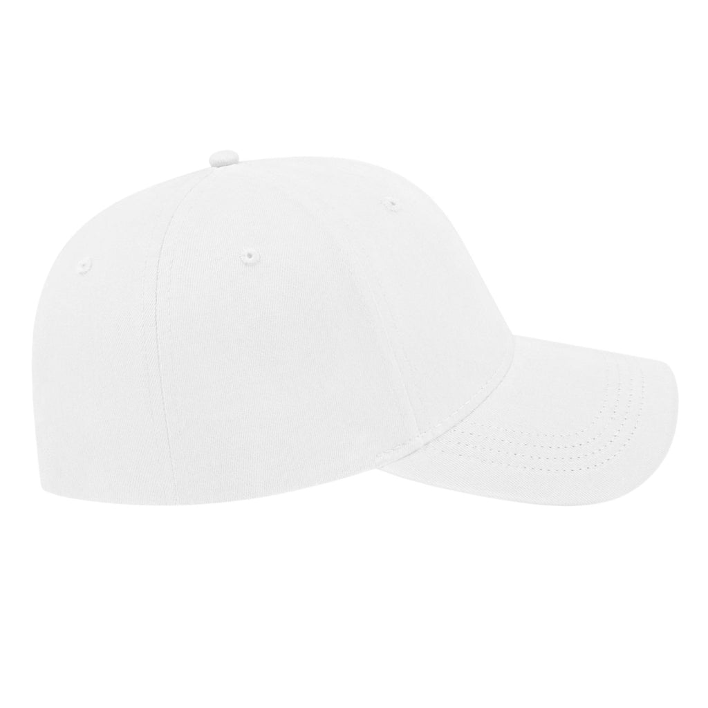 Cap America Low Profile Brushed Twill Cap Embroidery - White - Left Side