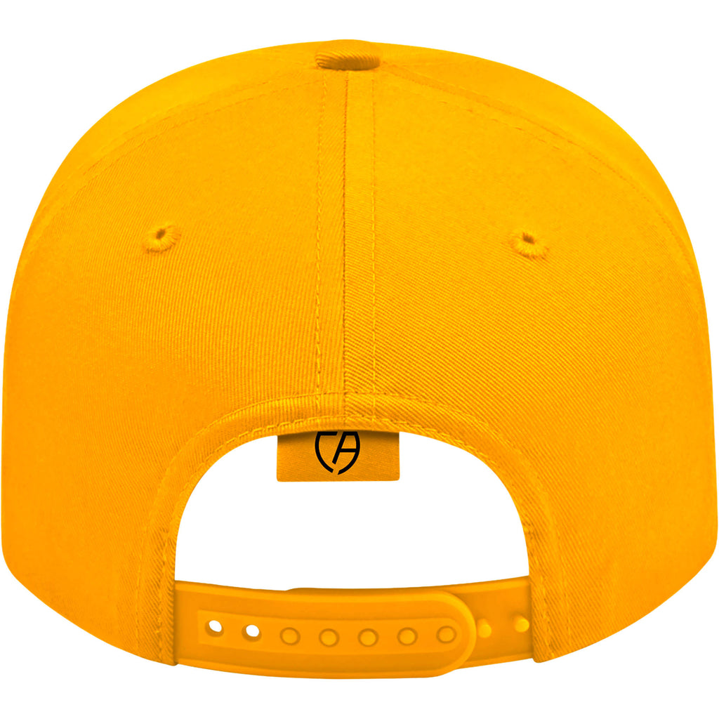 Cap America Original Snapback Cap in Poly Cotton Embroidery - Athletic Gold - Back